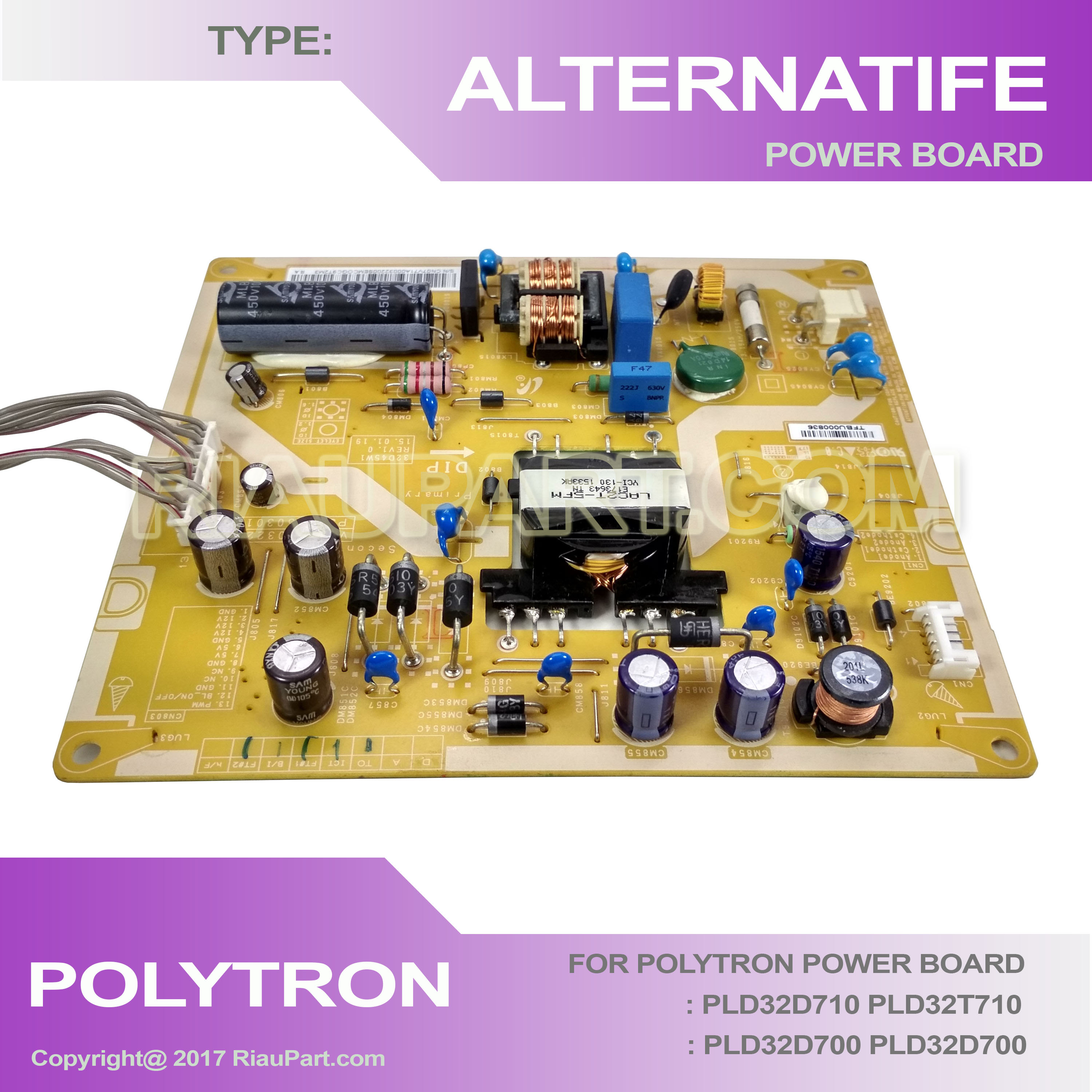 POWER SUPPLY ALTERNATIF POLYTRON PLD32D710 PLD32T7100 PLD32D715 BAGUS