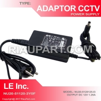 ADAPTOR CCTV 12V 1.25A ORIGINAL LEADER ELECTRONICS INC BAGUS
