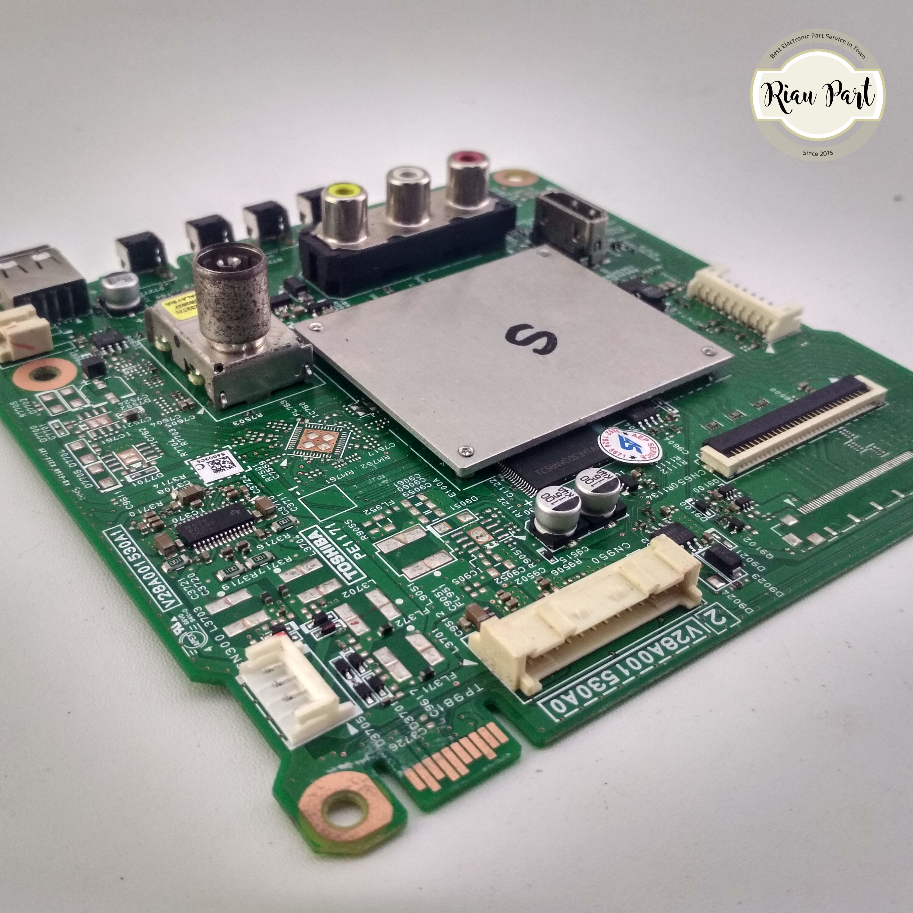 MESIN TV MAINBOARD TOSHIBA 32P2400 32P2400VJ PART CODE V28A001530A1 V28A001530A0