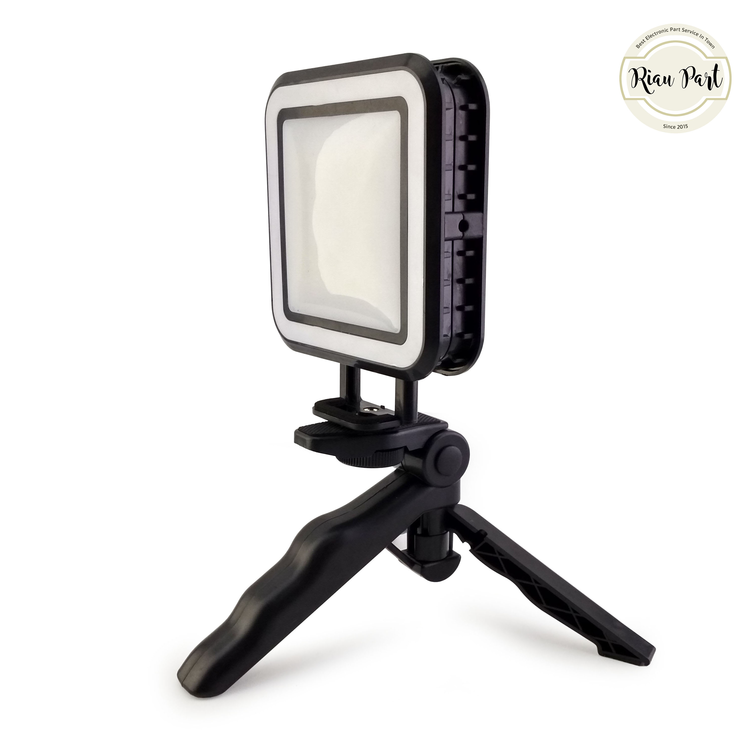 LAMPU MINI STUDIO KAMERA DIFFUSER SOLAR CELL CHARGING DUA MODE CAHAYA